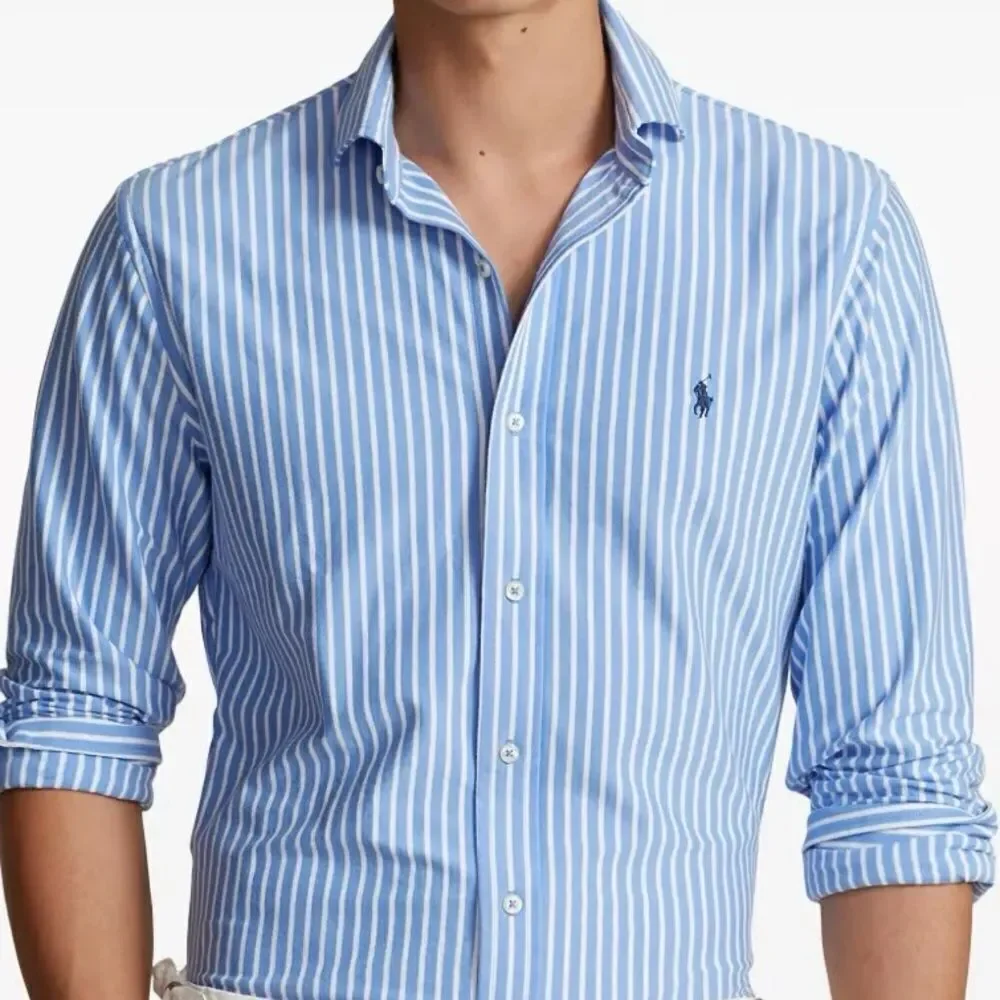 Polo Ralph Lauren US Open Tennis Staff Men’s Striped Shirt SZ 171/2-XL Like New